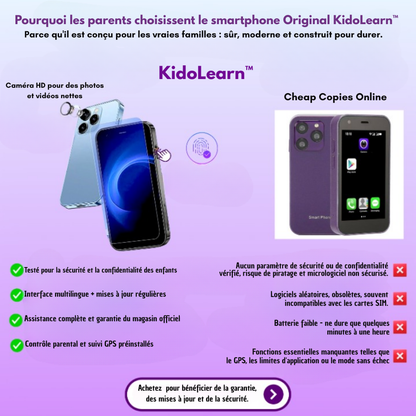 KidoLearn™ - Mini Smartphone pour Enfant