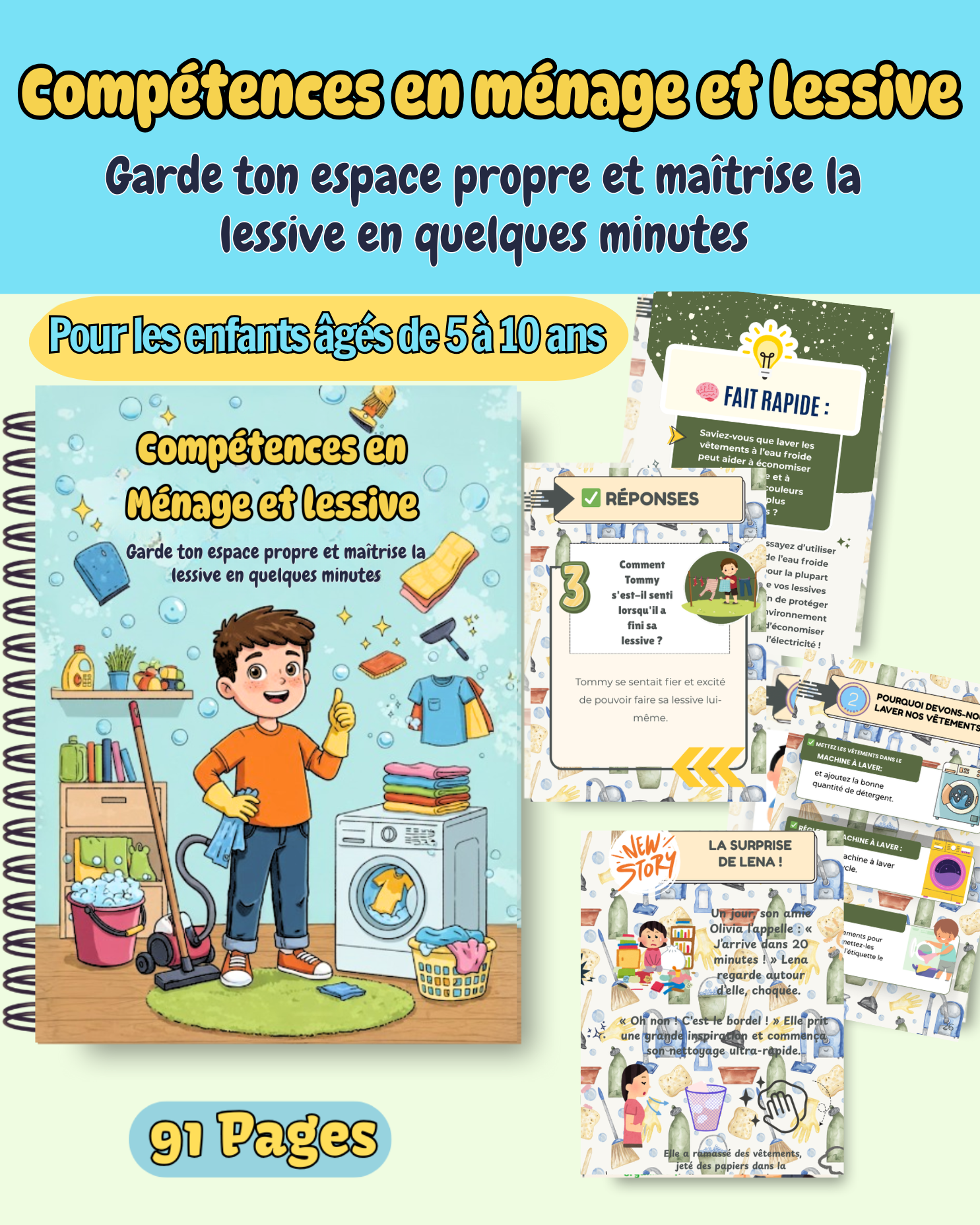 Compétences en ménage et lessive : Garde ton espace propre et maîtrise la lessive en quelques minutes