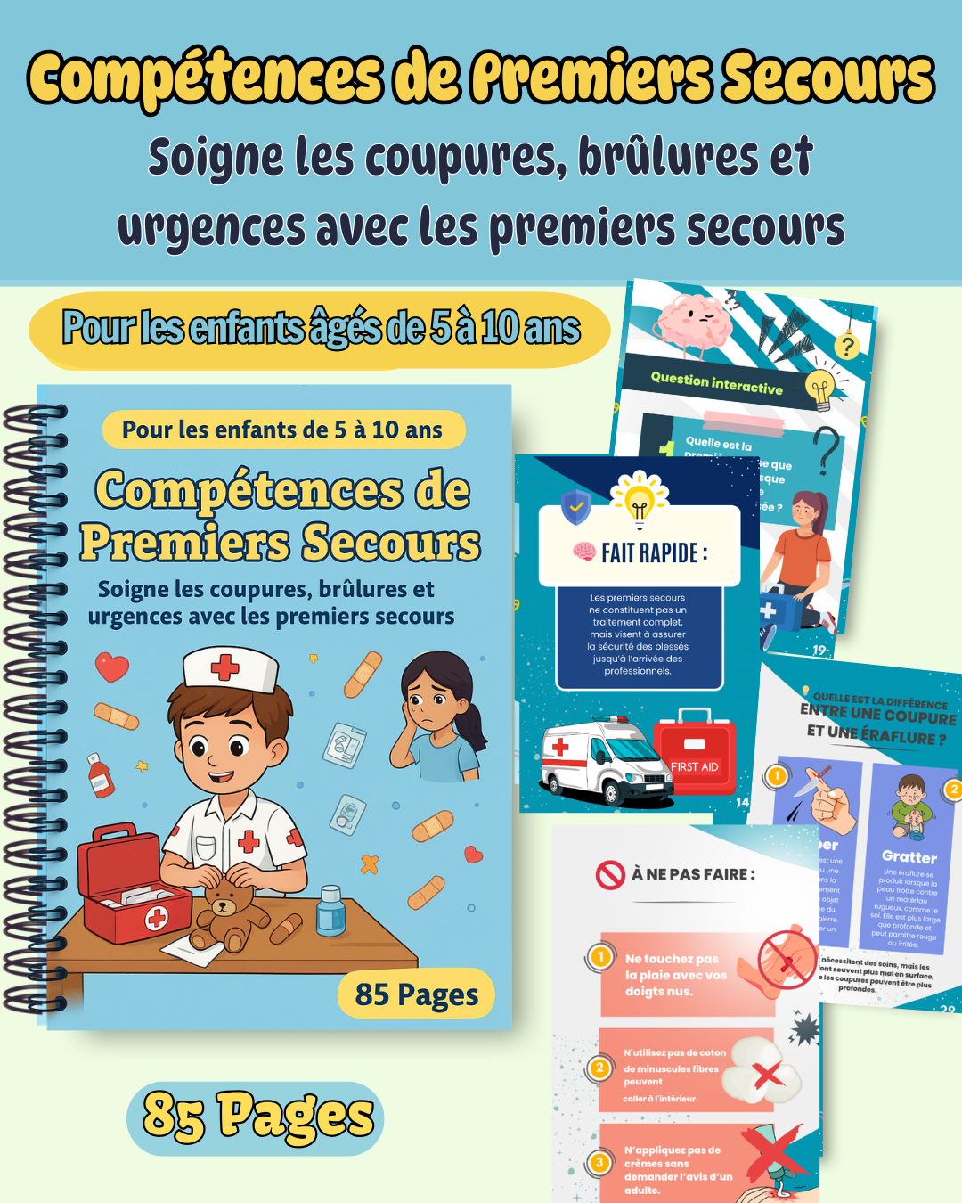 Compétences de base en secourisme : soigner les coupures, les brûlures et les urgences grâce aux premiers secours